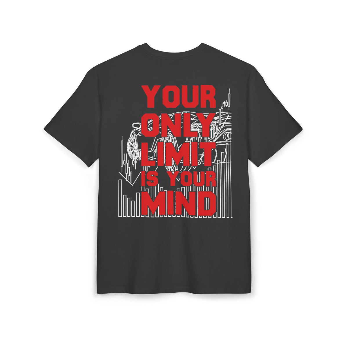 NERV Your Only Limit Unisex Heavy Oversized Tee - Black